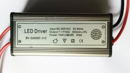 10W Waterproof High Power LED Driver AC85V-265V 50HZ 900mA VH12